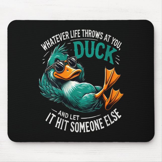 Womens Funny Duck Graphic Tees Men Women Teens Fun Mouse Pad (Front)