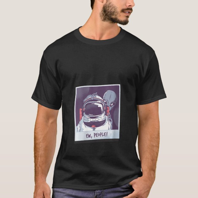Womens Funny Ew People Astronaut Dab Space Galaxy  T-Shirt (Front)