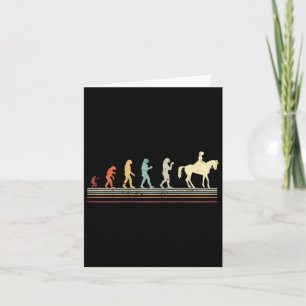 Womens Funny Gift Evolution Horse Riding 1 Card