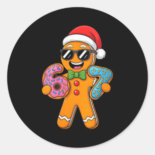 Womens Funny Gingerbread Six Seven 67 Ice Cream Ch Classic Round Sticker