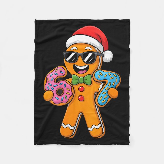 Womens Funny Gingerbread Six Seven 67 Ice Cream Ch Fleece Blanket (Front)