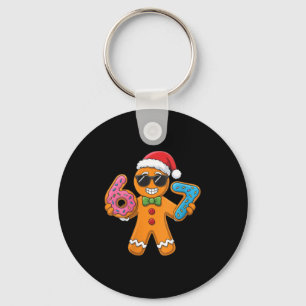 Womens Funny Gingerbread Six Seven 67 Ice Cream Ch Keychain