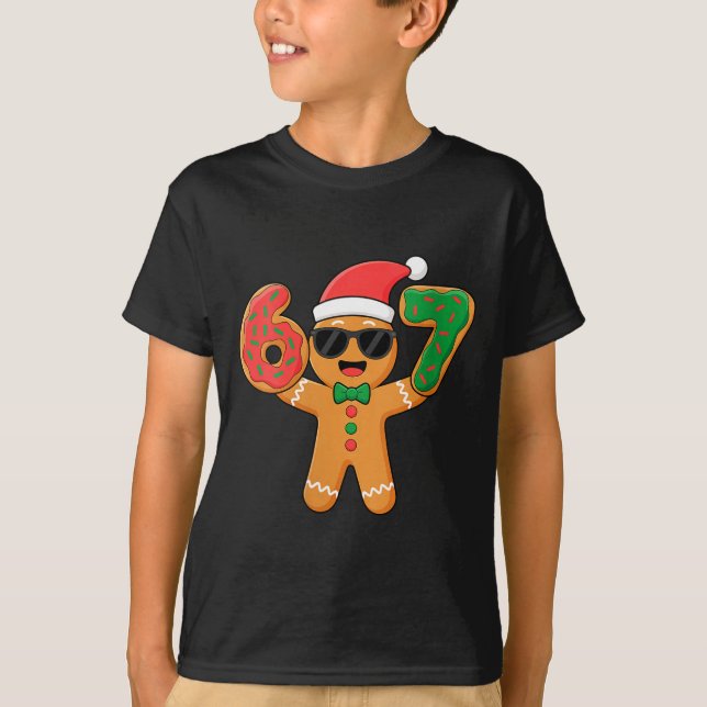 Womens Funny Gingerbread Six Seven 67 Ice Cream Dr T-Shirt (Front)
