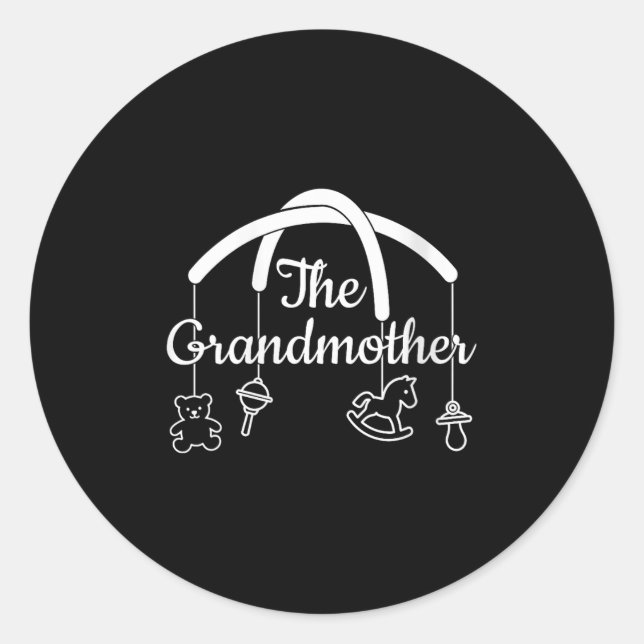 Womens Funny Grandmother Design For Proud Grandmas Classic Round Sticker (Front)