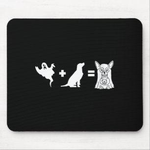 Womens Funny Halloween Dog Ghost - Funny Halloween Mouse Pad