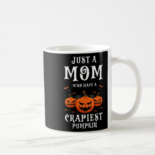 Womens Funny Halloween Mom With The Silliest Pumpk Coffee Mug (Right)
