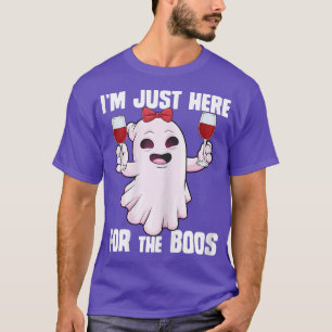 Womens Funny Halloween Tee I'm just here for the b