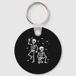 Womens Funny Halloween Trump Skeleton Trump V-neck Keychain