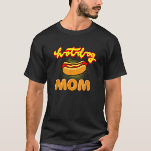 Womens Funny Hotdog Mom Hot Dog Outfit Clothes Gif T-Shirt
