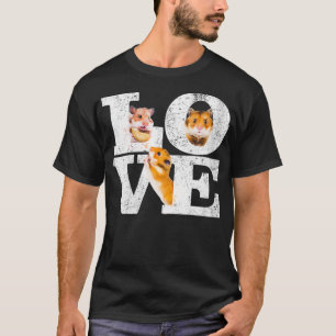 Womens Funny I Love Hamsters Gift Cute Hamster Pet T-Shirt
