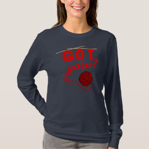 Womens Funny Knitting Crochet Lover Yarn Gift T-Shirt