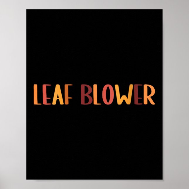 Womens Funny Leaf Blower Fall Costume Couple Hallo Poster (Front)