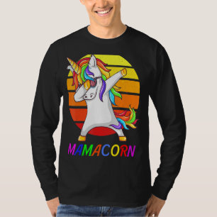 Womens Funny Mamacorn Unicorn Costume Mom Mother's T-Shirt