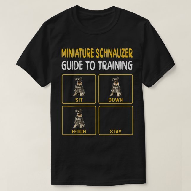 Womens Funny Miniature Schnauzer Guide To Training T-Shirt (Design Front)
