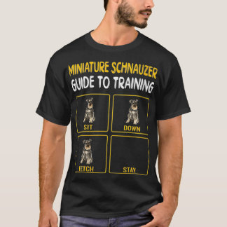 Womens Funny Miniature Schnauzer Guide To Training T-Shirt