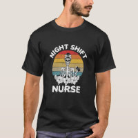 Womens Funny Night Shift Nurse Skeleton Coffee Nur