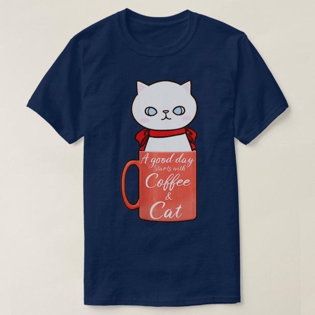 Womens Funny Orange Cat Coffee Mug Cat Lover Birth T-Shirt (Design Front)