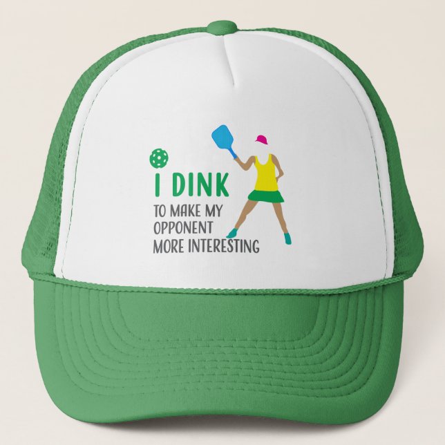 Women's Funny Pickleball Dink   Trucker Hat (Front)