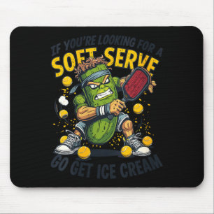 Womens funny pickleball pun lover with a pickle mouse pad