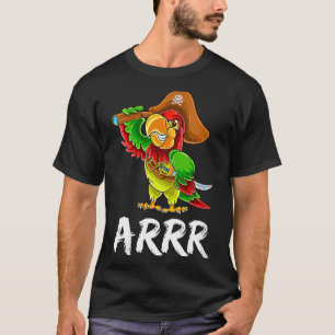 Womens Funny Pirate Parrot With Sabre Halloween T-Shirt