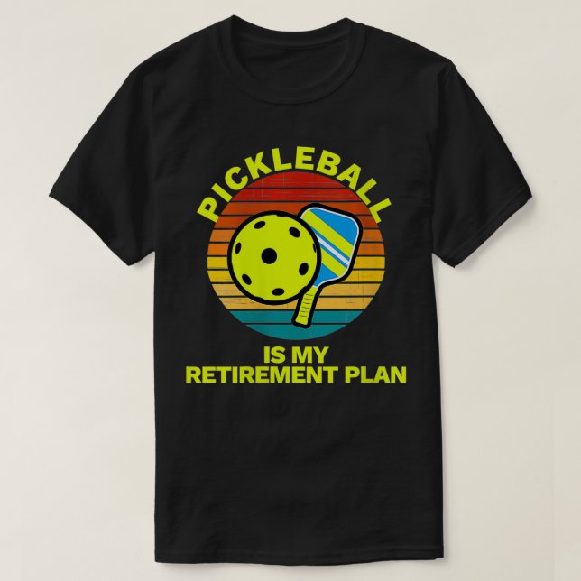 Womens Funny Retirement Pickleball Apparel Pickle  T-Shirt (Design Front)