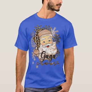 Womens Funny Santa Gaga Claus Snowflake Leopard Ch T-Shirt