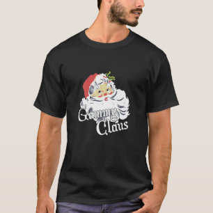 Womens Funny Santa Gammy Claus Snowflake Leopard C T-Shirt