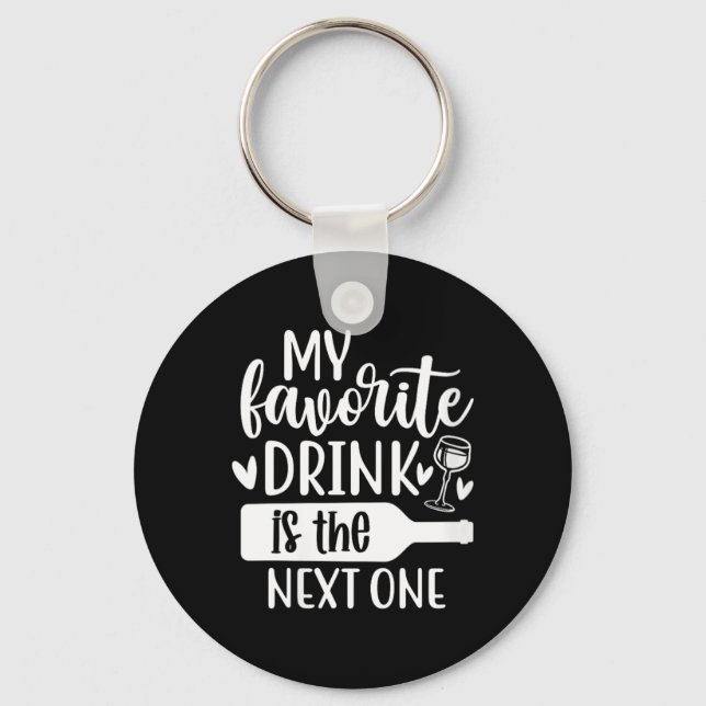 Womens Funny Sarcastic Drinking Alcohol Offensive Keychain (Front)