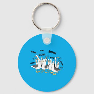 Womens Funny Seagull Mom Mom Ocean Life Mothers Keychain