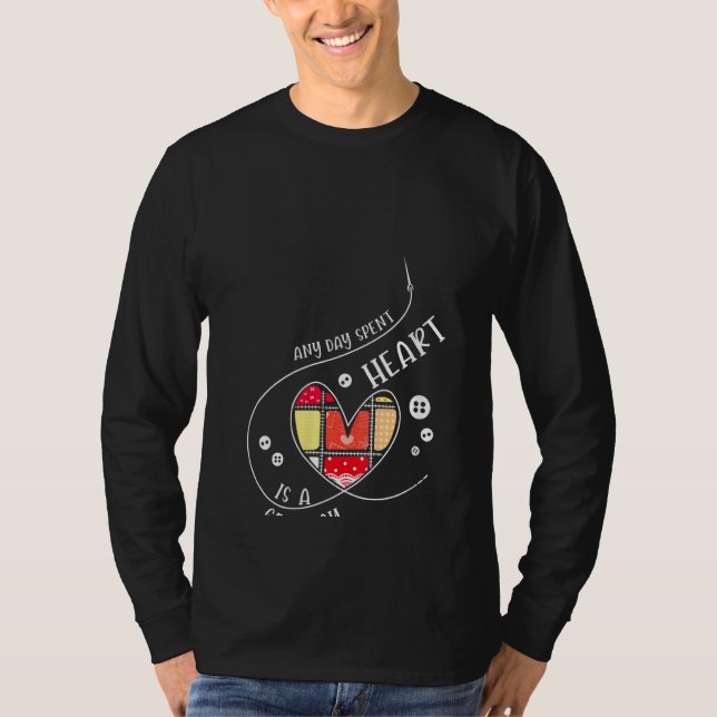 Womens Funny Sewing Machine Shirt Because I Said S (Front)