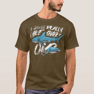 Womens Funny Shark Lovers GiftI Just Really Like S T-Shirt