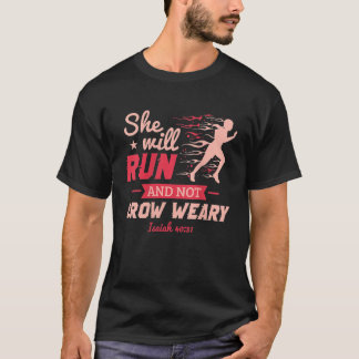 Womens Funny She Will Run XC Cross Country Running T-Shirt