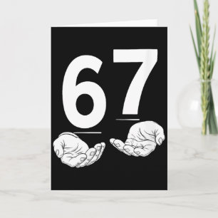 Womens Funny Six Seven 6 7 Meme Gen Alpha Slang 6  Card