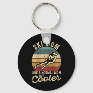Womens Funny Skiing Mum Skier Mother's Day Winter Keychain