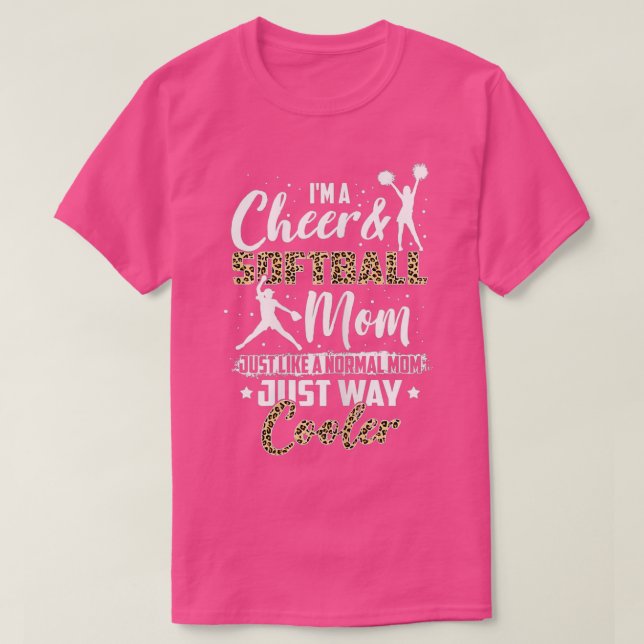 Womens Funny Softball Cheer Mom Leopard Pattern Mo T-Shirt (Design Front)