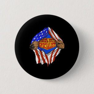 Womens Funny Super Environmental Protection 2 Inch Round Button