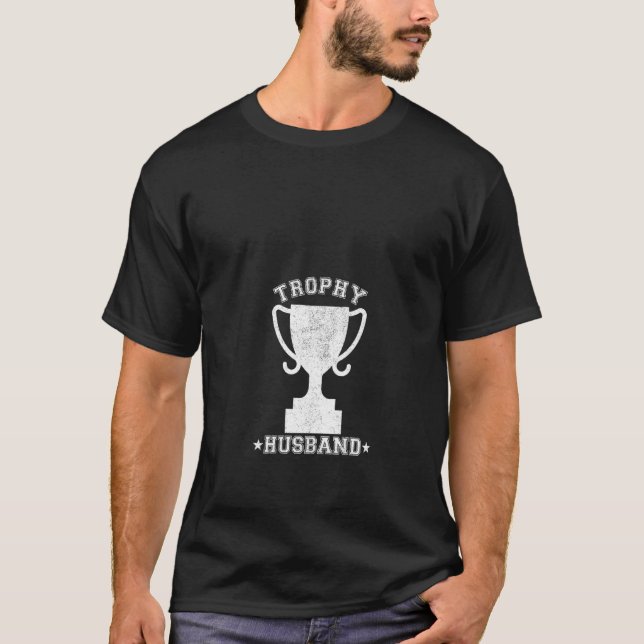Womens Funny Trophy For Best Husband Cool Hubby Ho T-Shirt (Front)