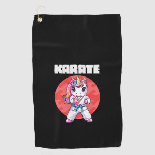 Womens Funny Unicorn Karate Girl Karate Martial Ar Golf Towel