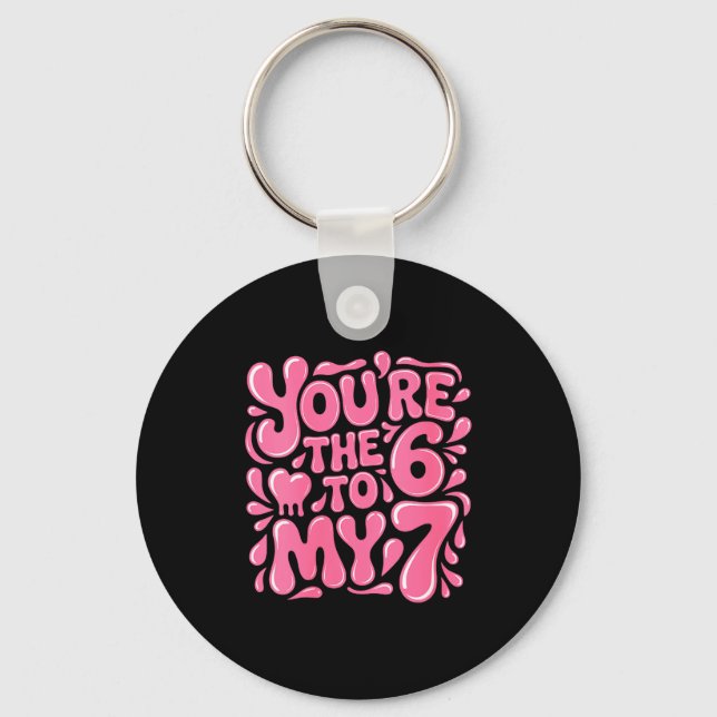 Women's Funny Valentines Day 67 Meme Couples You'r Keychain (Front)