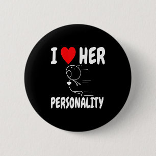 Women's Funny Valentine's Day Couple Matching I Lo 2 Inch Round Button