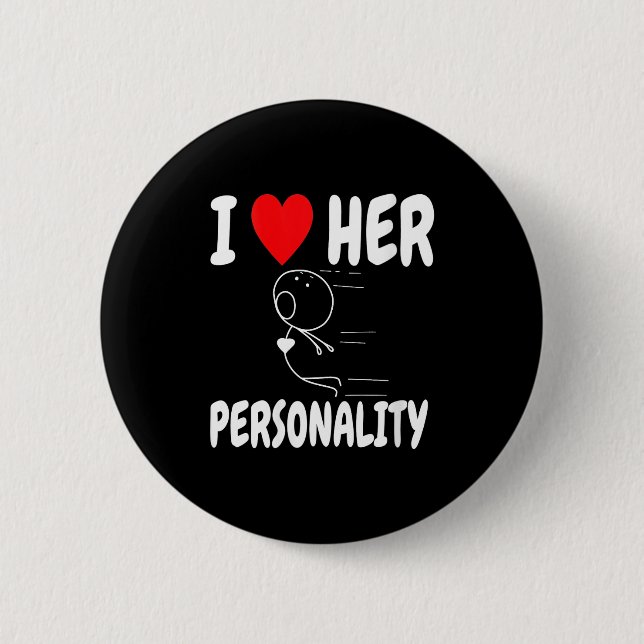 Women's Funny Valentine's Day Couple Matching I Lo 2 Inch Round Button (Front)