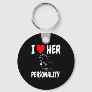 Women's Funny Valentine's Day Couple Matching I Lo Keychain