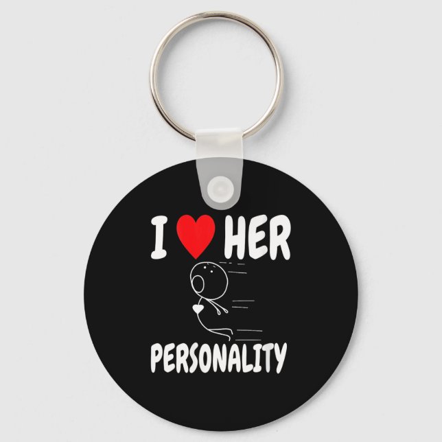 Women's Funny Valentine's Day Couple Matching I Lo Keychain (Front)