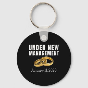 Womens Funny Wedding Engagement Gift Bride Groom J Keychain