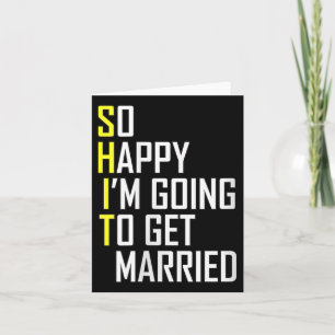 Womens Funny Wedding Sarcastic Groom Bride Engagem Card