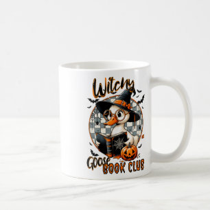 Womens Funny Witchy Goose Book Club Halloween Shir Coffee Mug