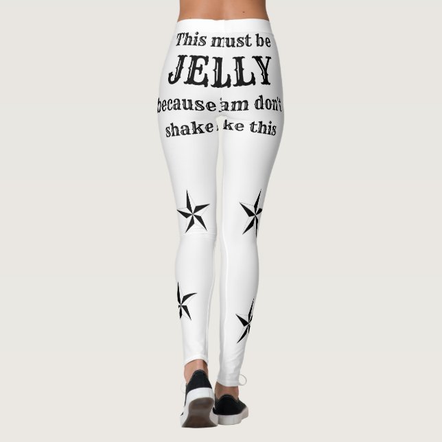 Women's Funny Workout Fashion JELLY SHAKE Leggings (Back)