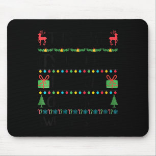 Womens Funny Xmas Too Hot Ugly Christmas Sweaters Mouse Pad