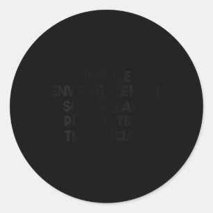 Womens Future Environmental Science And Classic Round Sticker