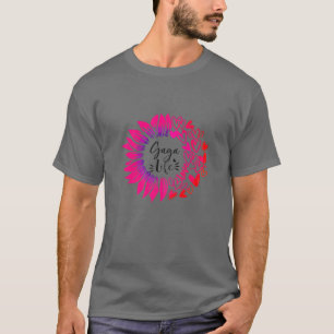 Womens Gagalife Flower Heart Valentine's Day T-Shirt